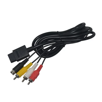 Кабель S-Video Cable 3RCA AV Cord для N64 для SNES для GameCube GC