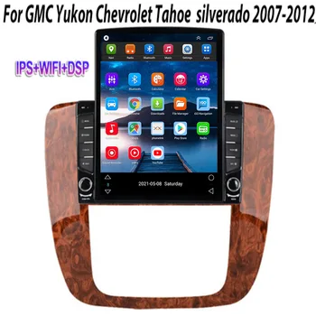 Экран в стиле Tesla Android 12 Автомобильная GPS навигация для GMC Yukon/ Chevrolet Tahoe 2007-2012, автомагнитола с 2023 по 2030 год