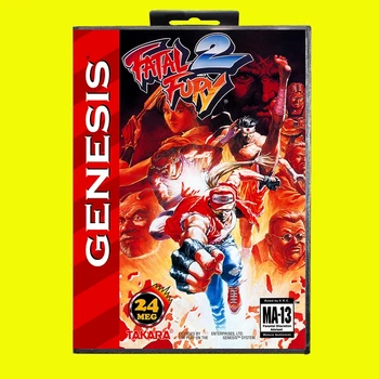Игровая карта Fatal Fury 2 16bit MD для Sega Mega Drive / Genesis в розничной упаковке из США
