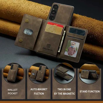 Съемный чехол для Sony Xperia 1 V, чехол с магнитным карманом-бумажником, чехол для Sony Xperia 1V 10V, защитная крышка для телефона (М2)