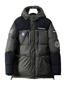 Мужская куртка-бомбер Safari Oversize с подкладкой, пальто с капюшоном, пуховик-карго, Парка, Хлопковая зимняя сумка Harajuku, пальто, верхняя одежда