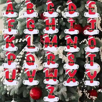 Украшения для рождественской елки, подвески с 26 буквами, Рождественские украшения 2023 года для дома, Рождественский орнамент, Navidad Noel, подарок на Новый 2024 год