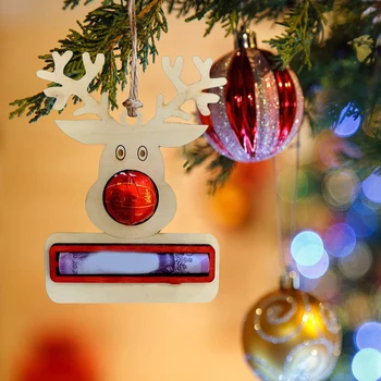 Рождественский деревянный кулон в виде лося, украшения для новогодней вечеринки, Рождественская елка, Рождественские украшения для дома, Подвесные подарки