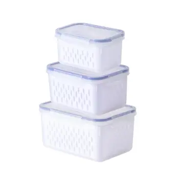 Низкотемпературный устойчивый ящик для хранения, ящик для хранения со сливной корзиной, многофункциональный ящик для хранения овощей и фруктов для кухни.